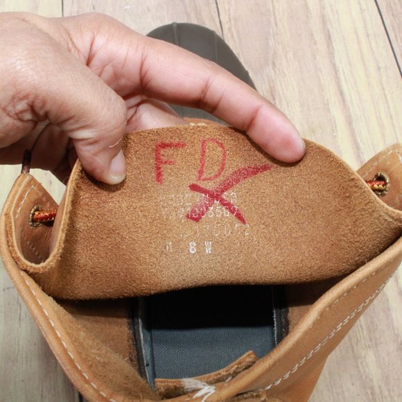 LL BEAN 8" Unlined Brown Leather Duck Bean Boots Size 8 Wide - Picture 6 of 10